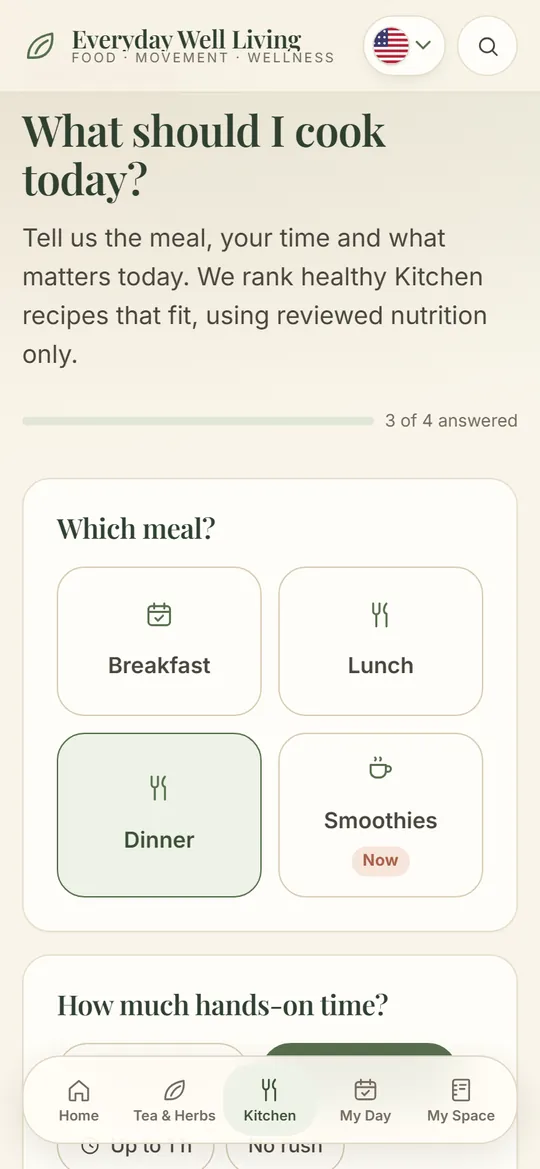 Find my meal: meal, time and goals