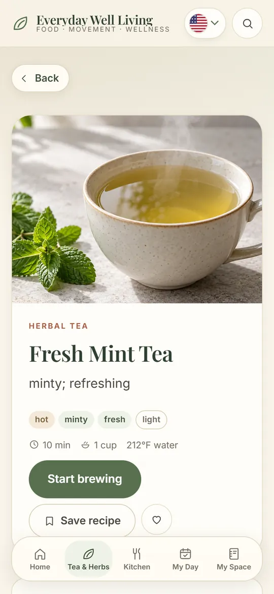 Drink recipe with ingredients and steps