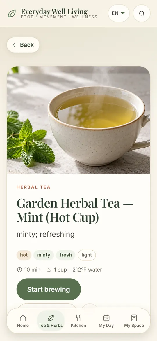 Drink recipe with ingredients and steps