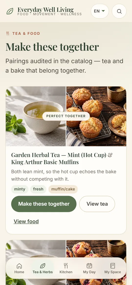 Tea & Food: bakes paired with drinks